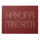 Schöne Phantastische Embossed Red Hakuna Matata Te Notizblock (Vorderseite)