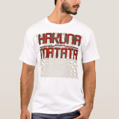 Schöne Phantastische Embossed Red Hakuna Matata Te T-Shirt (Vorderseite)
