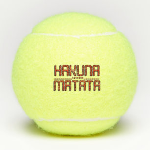 Schöne Phantastische Embossed Red Hakuna Matata Te Tennisbälle