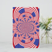 Schöne Phantastische Flagge der Vereinigten Staate Briefpapier (Stehend Vorderseite)