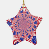 Schöne Phantastische Flagge der Vereinigten Staate Keramikornament (Links)