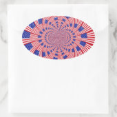 Schöne Phantastische Flagge der Vereinigten Staate Ovaler Aufkleber (Tasche)