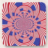 Schöne Phantastische Flagge der Vereinigten Staate Untersetzer (Vorderseite)