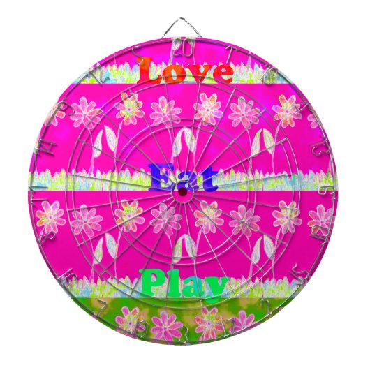 Schöne phantastische Flora Text Zitat Design Dartscheibe (vorne)