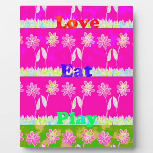 Schöne phantastische Flora Text Zitat Design Fotoplatte (Vorderseite)