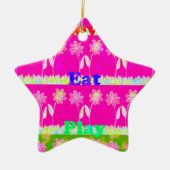 Schöne phantastische Flora Text Zitat Design Keramik Ornament (Vorne)