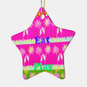 Schöne phantastische Flora Text Zitat Design Keramik Ornament (Links)