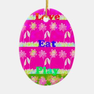 Schöne phantastische Flora Text Zitat Design Keramik Ornament