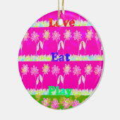 Schöne phantastische Flora Text Zitat Design Keramikornament (Links)