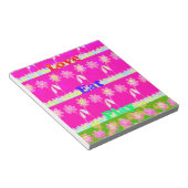 Schöne phantastische Flora Text Zitat Design Notizblock (angewinkelt)