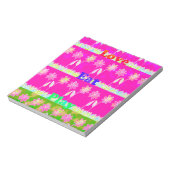 Schöne phantastische Flora Text Zitat Design Notizblock (Rotiert)