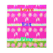 Schöne phantastische Flora Text Zitat Design Notizblock (Vorderseite)