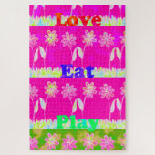 Schöne phantastische Flora Text Zitat Design Puzzle (Vertikal)