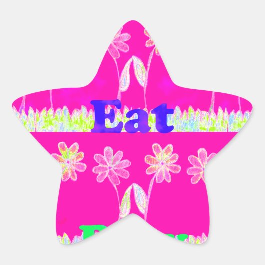 Schöne phantastische Flora Text Zitat Design Stern-Aufkleber (Vorderseite)