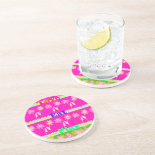 Schöne phantastische Flora Text Zitat Design Untersetzer