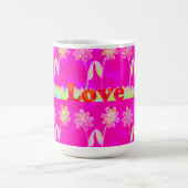 Schöne phantastische Flora Text Zitat Design Verwandlungstasse (Zentrum)