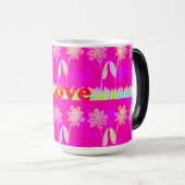 Schöne phantastische Flora Text Zitat Design Verwandlungstasse (VorderseiteRechts)