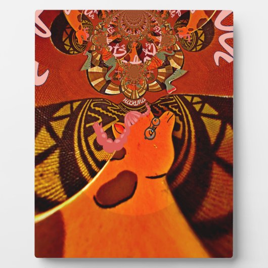 Schöne Phantastische Giraffe Liebe Safari Tiere Fotoplatte (Vorderseite)