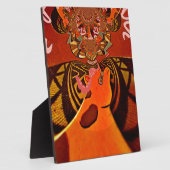 Schöne Phantastische Giraffe Liebe Safari Tiere Fotoplatte (Seite)