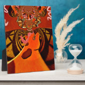 Schöne Phantastische Giraffe Liebe Safari Tiere Fotoplatte (Seite)