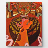 Schöne Phantastische Giraffe Liebe Safari Tiere Fotoplatte (Vorderseite)