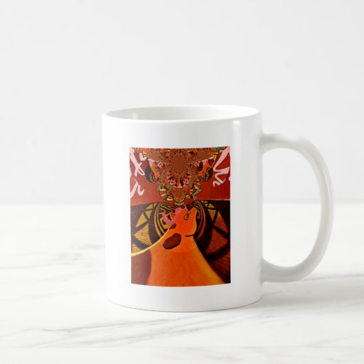 Schöne Phantastische Giraffe Liebe Safari Tiere Kaffeetasse (Rechts)