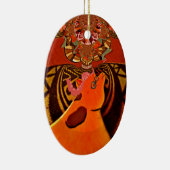 Schöne Phantastische Giraffe Liebe Safari Tiere Keramik Ornament (Rechts)