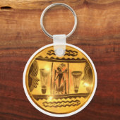 Schöne Phantastische Golden Red African Drummer Schlüsselanhänger (Vorderseite)