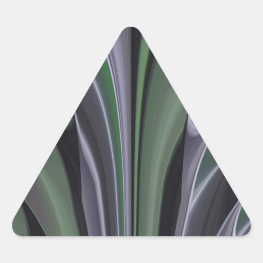 Schöne Phantastische Grüne Aurora Textur Design Dreieckiger Aufkleber (Vorderseite)