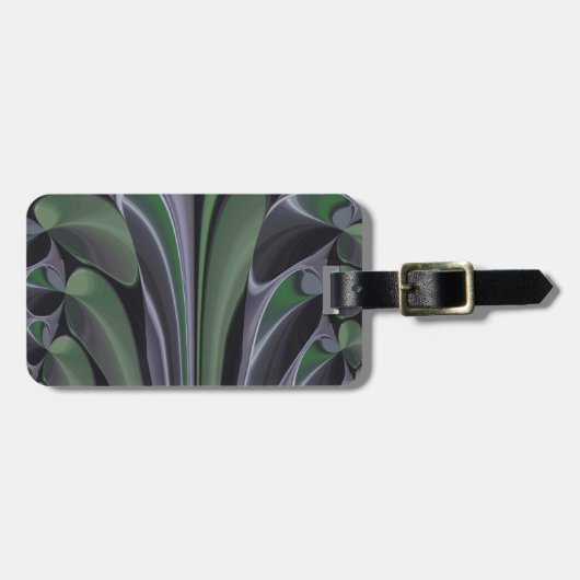 Schöne Phantastische Grüne Aurora Textur Design Gepäckanhänger (Vorderseite horizontal)
