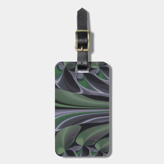 Schöne Phantastische Grüne Aurora Textur Design Gepäckanhänger (Vorderseite vertikal)