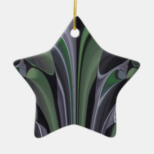 Schöne Phantastische Grüne Aurora Textur Design Keramik Ornament