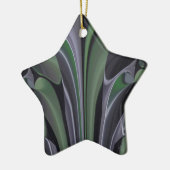 Schöne Phantastische Grüne Aurora Textur Design Keramik Ornament (Links)