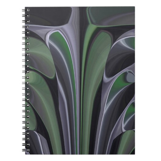 Schöne Phantastische Grüne Aurora Textur Design Notizblock (Vorderseite)