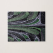 Schöne Phantastische Grüne Aurora Textur Design Puzzle (Horizontal)