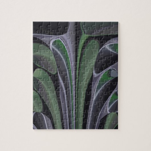 Schöne Phantastische Grüne Aurora Textur Design Puzzle (Vertikal)