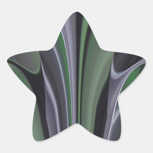 Schöne Phantastische Grüne Aurora Textur Design Stern-Aufkleber (Vorderseite)