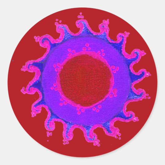 Schöne Phantastische indische Motif Mehndi Maroon Aufkleber (Vorderseite)