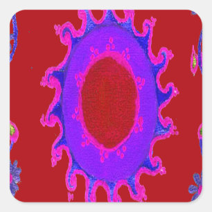 Schöne Phantastische indische Motif Mehndi Maroon  Aufkleber