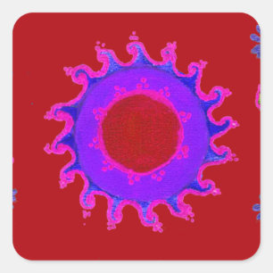 Schöne Phantastische indische Motif Mehndi Maroon  Aufkleber