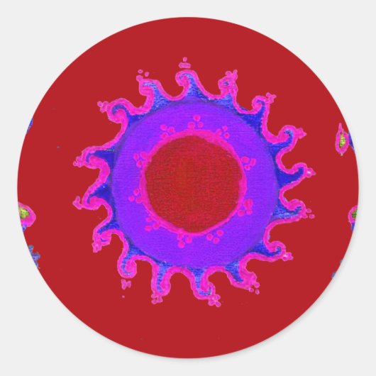 Schöne Phantastische indische Motif Mehndi Maroon Aufkleber (Vorderseite)