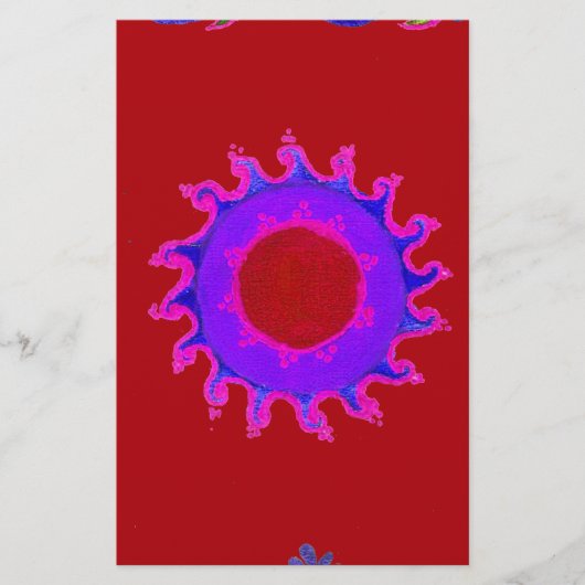Schöne Phantastische indische Motif Mehndi Maroon  Briefpapier (Vorderseite)