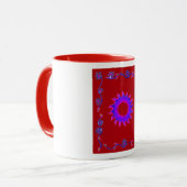 Schöne Phantastische indische Motif Mehndi Maroon Tasse (Vorderseite Links)