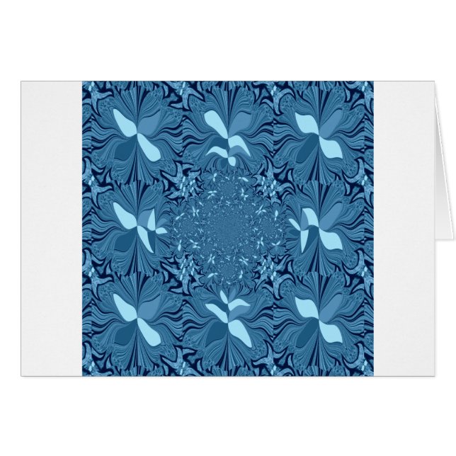 Schöne Phantastische Iridescent Blue Kaleidoskop K (Vorderseite (Horizontal))