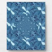 Schöne Phantastische Iridescent Blue Kaleidoskop K Fotoplatte (Vorderseite)