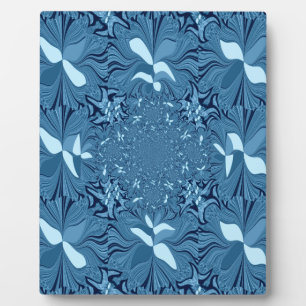 Schöne Phantastische Iridescent Blue Kaleidoskop K Fotoplatte