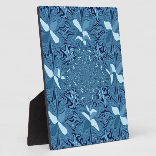 Schöne Phantastische Iridescent Blue Kaleidoskop K Fotoplatte (Seite)