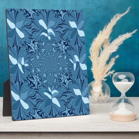 Schöne Phantastische Iridescent Blue Kaleidoskop K Fotoplatte (Seite)