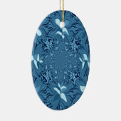 Schöne Phantastische Iridescent Blue Kaleidoskop K Keramikornament (Rechts)