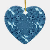 Schöne Phantastische Iridescent Blue Kaleidoskop K Keramikornament (Vorne)